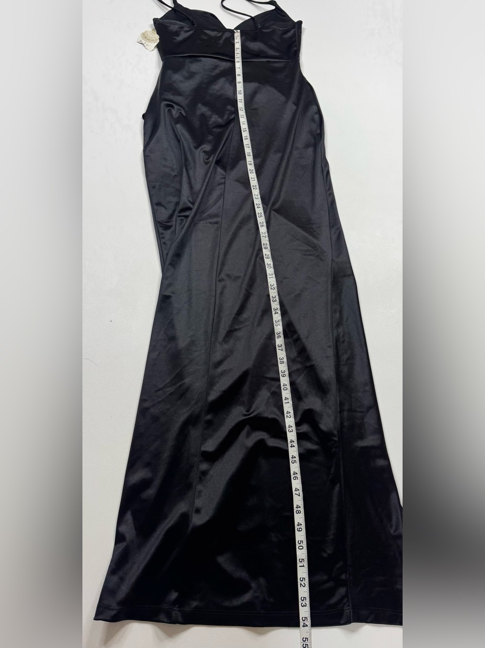 NWT Altar'd State Black Satin Slit Evening Gown Size Large - Picture 11 of 11